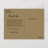 Carte Postale Conception moderne de feuille d'or d'eucalyptus bo (Dos)