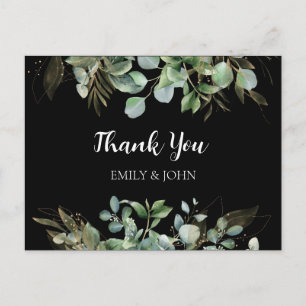 Carte Postale Conception moderne de feuille d'or eucalyptus bota