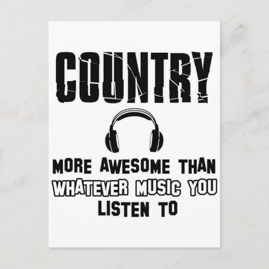 Carte Postale conception musicale country (Devant)