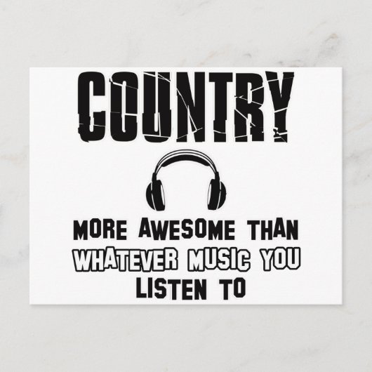 Carte Postale conception musicale country (Devant)