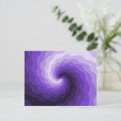 Carte Postale Conception numérique Abstraite avec vague violette (Debout devant)