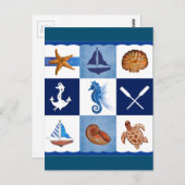 Carte Postale Conception océanique marine (Devant / Derrière)