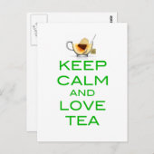 Carte Postale Conception originale du Thé de Confort et d'Amour (Devant / Derrière)