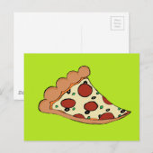 Carte Postale Conception par tranche de pizza (Devant / Derrière)