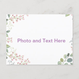 Carte Postale Conception personnalisée de la fleur