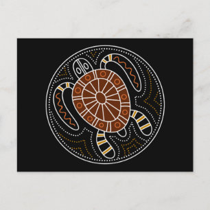 Carte Postale Conception pointillée de tortue