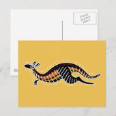 Carte Postale Conception pointillée Kangaroo (Devant / Derrière)