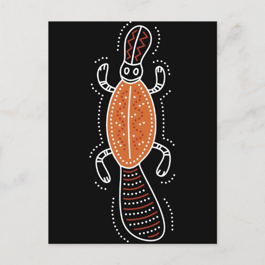Carte Postale Conception pointillée Platypus (Devant)