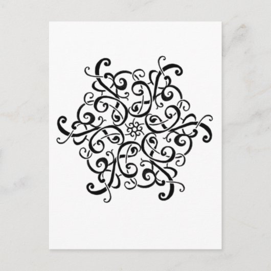 Carte Postale Conception post-carte noir et blanc (Devant)