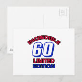 Carte Postale Conception pour 60 ans (Devant / Derrière)