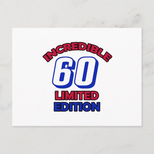 Carte Postale Conception pour 60 ans (Devant)