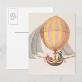 Carte Postale Conception pour un dirigeable, français, c.1785 (Devant / Derrière)