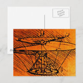 Carte Postale Conception Pour Un Hélicoptère (Devant / Derrière)