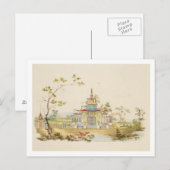 Carte Postale Conception pour un temple chinois, vers 1810 (styl (Devant / Derrière)