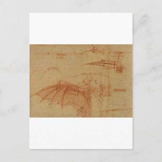 Carte Postale Conception pour une machine volante (Devant)