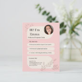 Carte Postale Conception professionnelle de doula post-partum ro (Debout devant)