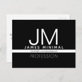 Carte Postale Conception professionnelle moderne et minimale | N (Devant / Derrière)