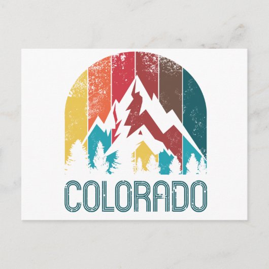 Carte Postale Conception rétro du Colorado (Devant)