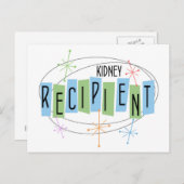 Carte Postale Conception rétro Transplant de rein (Devant / Derrière)
