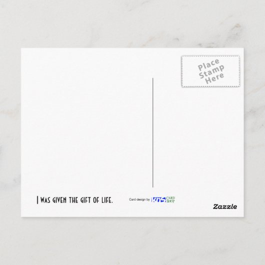 Carte Postale Conception rétro Transplant de rein (Dos)