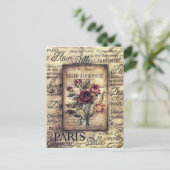 Carte Postale Conception Rose vintage (Debout devant)