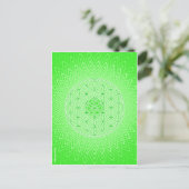Carte Postale Conception sacrée psychédélique de Chakra de coeur (Debout devant)