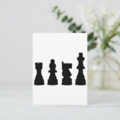 Carte Postale Conception silhouette de pièce d'échecs (Debout devant)