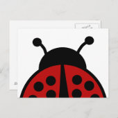 Carte Postale Conception simple de coccinelle (Devant / Derrière)