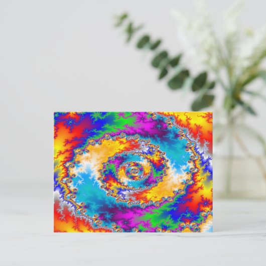 Carte Postale Conception spirale colorée : (Debout devant)