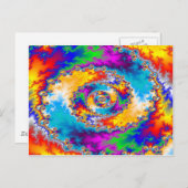 Carte Postale Conception spirale colorée : (Devant / Derrière)