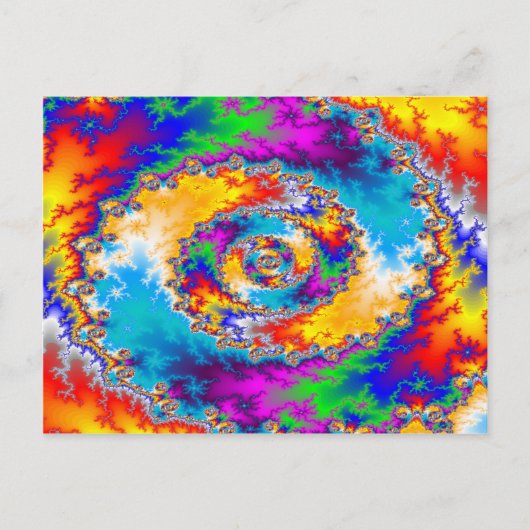 Carte Postale Conception spirale colorée : (Devant)