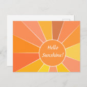 Carte Postale Conception Sun Abstraite moderne et personnalisabl (Devant / Derrière)