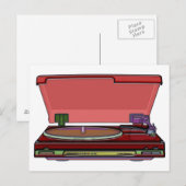 Carte Postale Conception Tourne-disque (Devant / Derrière)