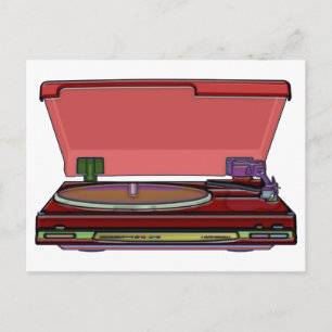Carte Postale Conception Tourne-disque