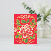 Carte Postale Conception traditionnelle chinoise de broderie (Debout devant)