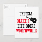 Carte Postale conception ukulele (Devant / Derrière)