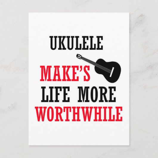Carte Postale conception ukulele (Devant)