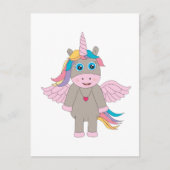 Carte Postale Conception Unicorne Arc-en-ciel mignon (Devant)