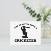 Carte Postale Conception vectorielle de cricket (Debout devant)