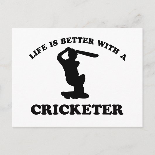 Carte Postale Conception vectorielle de cricket (Devant)