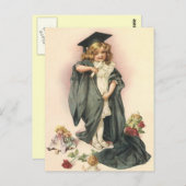 Carte postale Conception VINTAGE de diplôme pour l (Devant / Derrière)