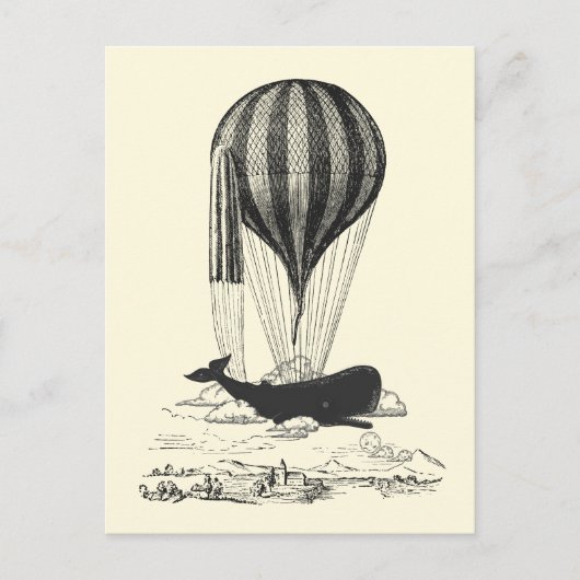 Carte Postale Conception vintage de l'amoureux des baleines (Devant)