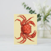 Carte Postale Conception vintage du crabe (Debout devant)