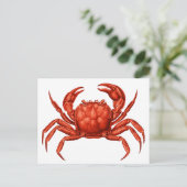 Carte Postale Conception vintage du crabe (Debout devant)