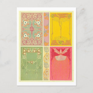 Carte Postale Conception vintage pour la structure géométrique/t