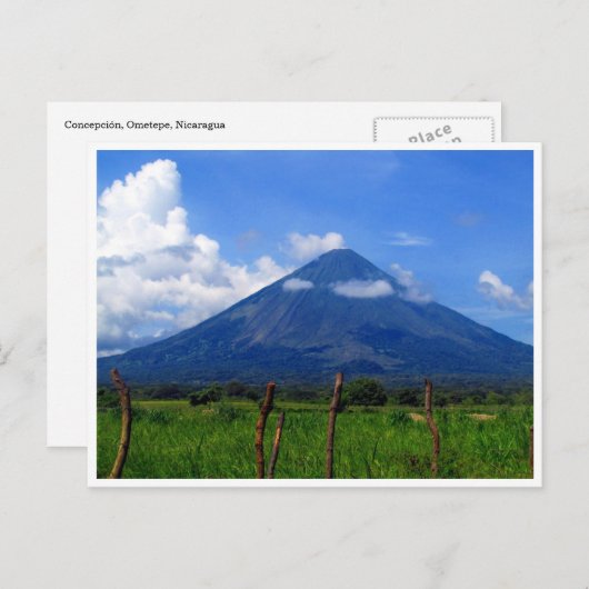 Carte Postale conception volcanique (Devant / Derrière)