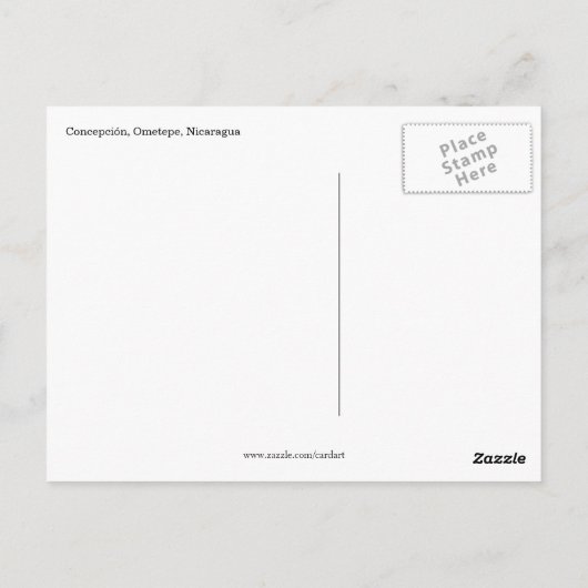 Carte Postale conception volcanique (Dos)