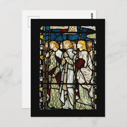 Carte Postale conception William Morris, tous les saints, (Devant / Derrière)