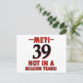 Carte Postale conceptions de 39e anniversaire (Debout devant)