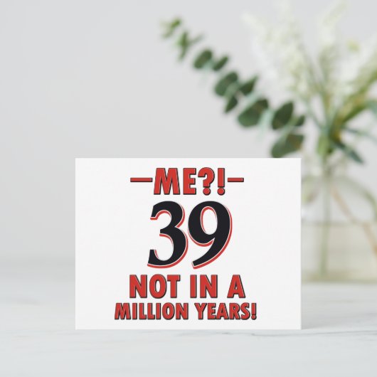 Carte Postale conceptions de 39e anniversaire (Debout devant)